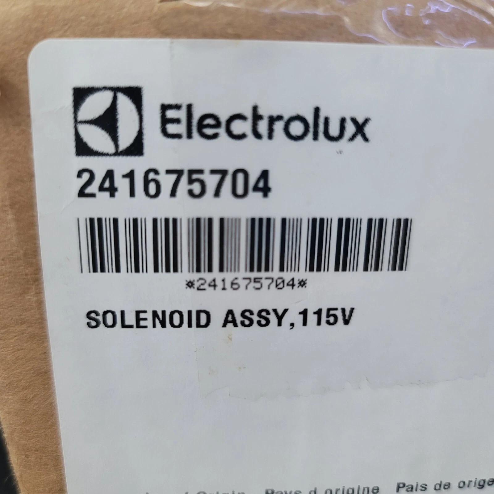 **NEW** Electrolux Solenoid Assy. Part# 241675704 